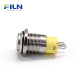 Normally Closed Push Button Switch 16mm Stainless Steel High Head FILN