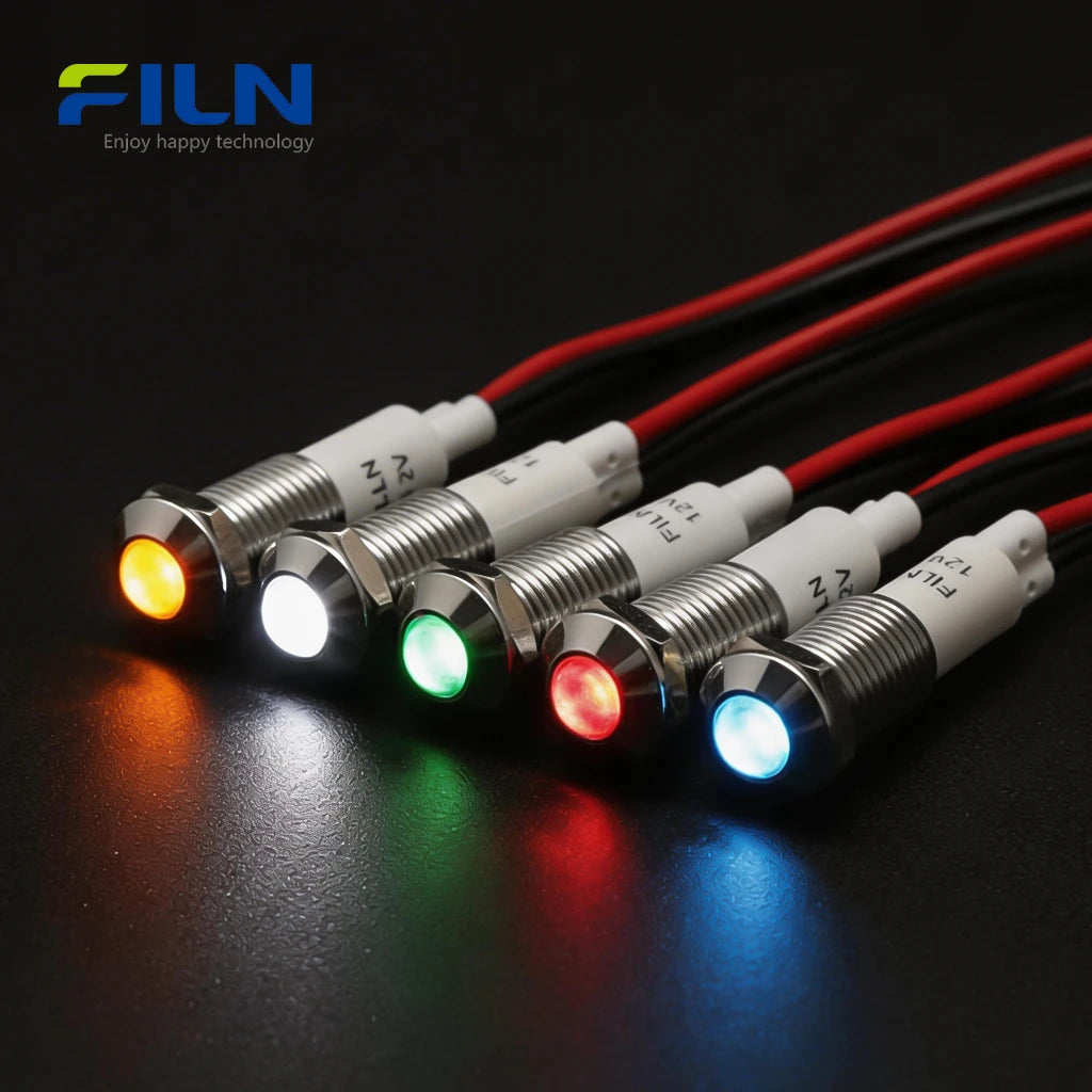 Voyant lumineux 120 V – Lampe de signalisation LED étanche 10 mm pour panneaux FILN