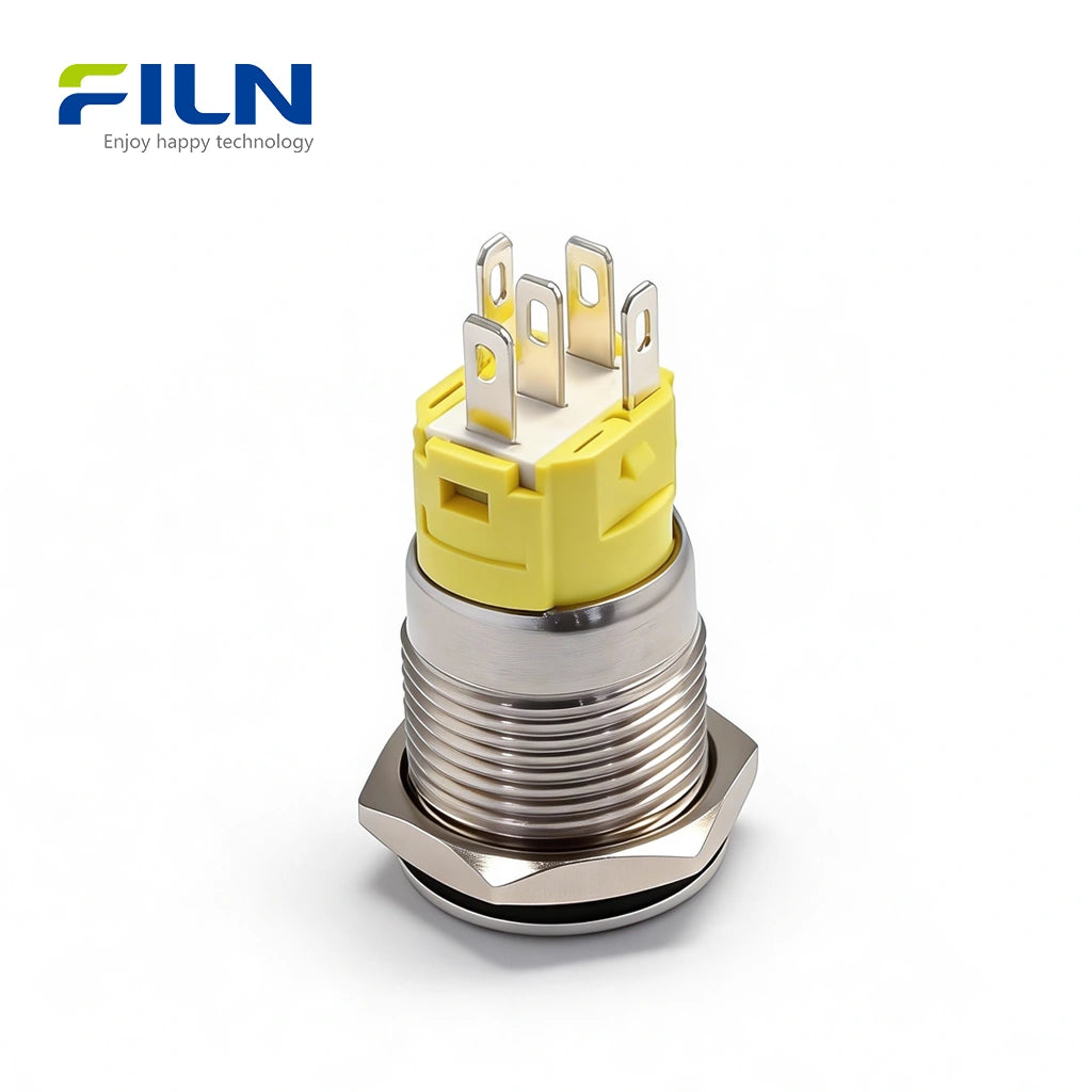 16mm Illuminated Push Button Switches Stainless Steel LED Power Switch ...