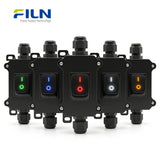 Plastic Junction Box with KCD4 4-Pin 30A Waterproof Rocker Switch FILN Custom IP65