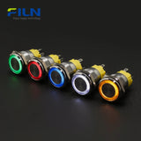 Illuminated Momentary Switch Push Button Stainless Steel 5-Pin LED Concave-head | FILN