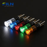 Kontrollleuchte LED 8mm Kunststoff PA66 Flacher Kopf 2-polig Snap-in-Frontplattenmontage FILN