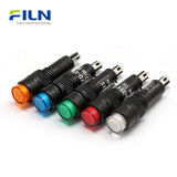 Voyants lumineux 8mm 220V 12V bornes 2 broches à clipser rondes pour montage sur panneau FILN