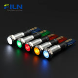 24V Indicator Light 8mm Metal Flat Head IP67 for Industrial Panels FILN