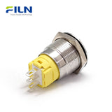 19mm High Head Push-Button Switch Stainless Steel 3-Pin Terminal | Momentary & Latching | FILN