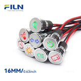 Dash Warning Indicator Light with Custom Symbols LED Light | FILN