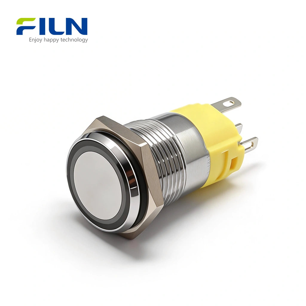 16mm Illuminated Push Button Switches Stainless Steel LED Power Switch ...