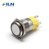 Interrupteurs à bouton-poussoir lumineux 16mm Acier inoxydable Interrupteur d'alimentation LED 5 BROCHES Borne à broches FILN