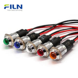 LED-Kontrollleuchte 120V 14mm Metall Hochkopf Vorverdrahtet für Schalttafeleinbau FILN