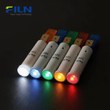Voyant LED 12 V 8 mm plastique PA66 à dessus plat 2 broches à clipser pour montage sur panneau FILN