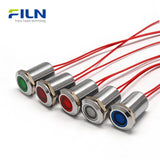 LED Indicator Light 220V 12mm IP67 Waterproof Metal Signal Lamp for CNC & Marine FILN