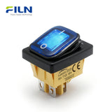 LED Rocker Switch ON-OFF Nylon Plastic Waterproof KCD4 Rocker Switch FILN Factory
