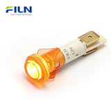 Plastic LED Indicator Lamps 10mm 12V-220V 2-Pin Snap-in Panel Mount for Kitchen Equipment FILN