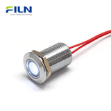 LED Indicator Light 220V 12mm IP67 Waterproof Metal Signal Lamp for CNC & Marine FILN
