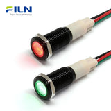 RG Indicator Light Dual Color Red Green LED IP67 Waterproof Metal Pilot Lamp for Industrial & Commercial Panels
