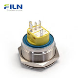 12V Push Button Switch Momentary 30mm Momentary/Latching Stainless Steel 5-Pin LED FILN