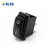 On and Off Rocker Switch Waterproof KCD3 2-Pin Manual Control Black Rocker Switch FILN