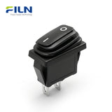 On and Off Rocker Switch Waterproof KCD3 2-Pin Manual Control Black Rocker Switch FILN