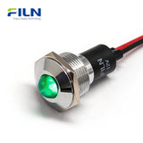 19mm Panel Indicator Lights 6V-220V Pre-wired IP67 Metal Signal Lamp FILN