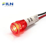 Kunststoff-Meldeleuchten LED 10mm 12V 24V 110V 220V Schnappmontage Kabelanschluss für FILN