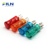 Plastic 10mm LED Indicator Lamp for Panels 12V 220V 2-Pin Snap-in FILN