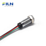 Dual-color Signal Lamp 8mm  IP67 Flat Head LED for CNC Panel FILN