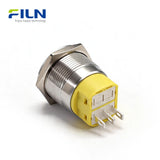 22mm Latching Push Button Switch Momentary/Latching Stainless Steel 3-Pin Terminal | FILN