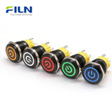 Bouton Poussoir Illuminé 19mm Acier Inoxydable 304 5 Broches Câblage LED Contrôle Industriel | FILN