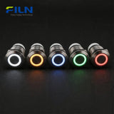 Telephone Plug Switch Stainless Steel RJ9 19mm  Momentary LED Ring FILN