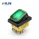 Rocker Switch 12V Transparent Plastic Screw Feet 4PIN ON-OFF 30X22MM UL FILN