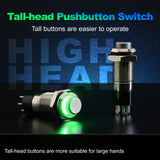 8mm Mini 1.8V-110V Red Normally Open Momentary Metal Push Button Switch