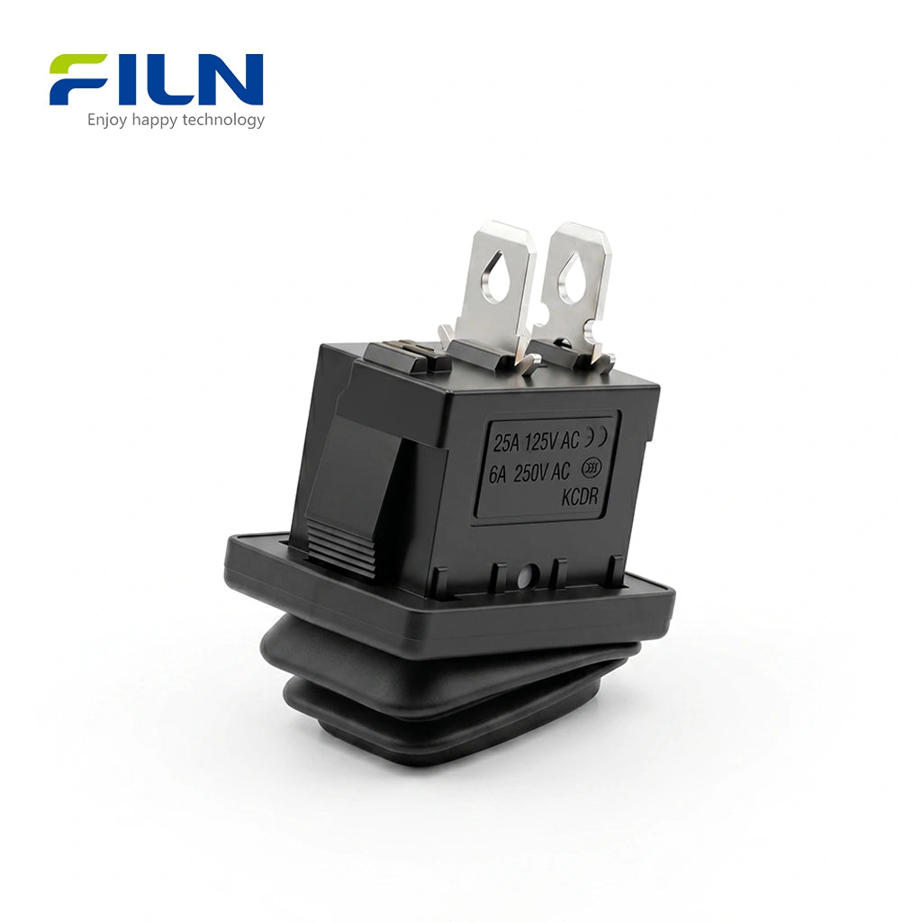 Bla Rocker Switch Black Rocker Switch KCD1 ON-OFF 2-Pin No Light Waterproof Rocker Switc ...