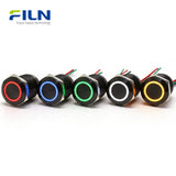 12V Push Button Switch Waterproof 25mm Stainless Steel Latching Momentary Pre-wired FILN
