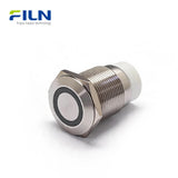Telephone Plug Switch Stainless Steel RJ9 19mm  Momentary LED Ring FILN