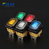 ON OFF ON Rocker Switch Ordinary Plastic KCD4 6-Pin Waterproof Rocker Switch FILN