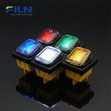 LED Rocker Switch ON-OFF Nylon Plastic Waterproof KCD4 Rocker Switch FILN Factory