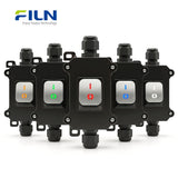 Junction Box Electric Stainless Metal Rocker Switch 30A 4-Pin Screw Terminal CE UL FILN