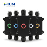 Boîtes de jonction électriques avec interrupteur à bouton-poussoir métallique 20 A étanche IP65 personnalisées en usine FILN