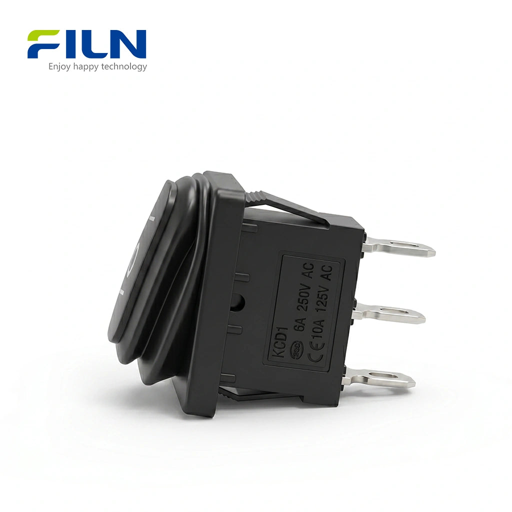 3 Speed Rocker Switch 3 Position Rocker Switch ON-OFF-ON No lights MINI Rocker Switch 3-Pin ...