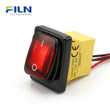 Wired Rocker Switch 15cm Lead Wire ON-OFF/ON-ON Waterproof KCD4 UL Certified FILN Factory