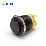 22mm Normalerweise Offener Drucktastenschalter, Momentan/Rastend, Edelstahl, 3-Pin-Anschluss | FILN