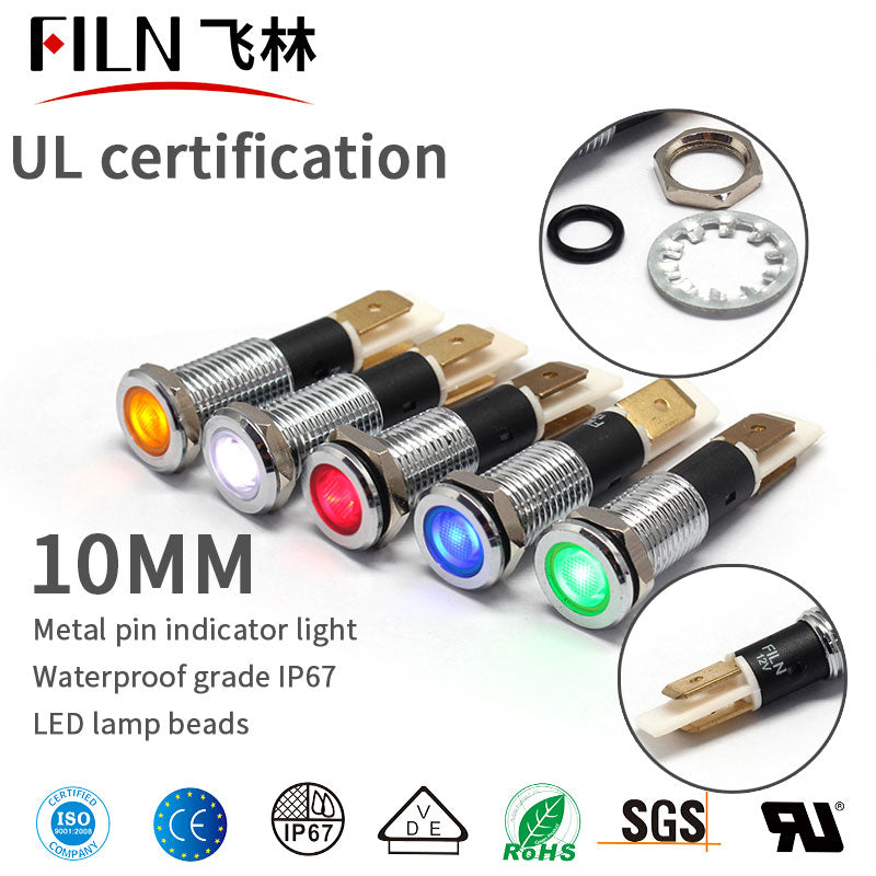 10mm 120V LED Voyant d'Alimentation AC