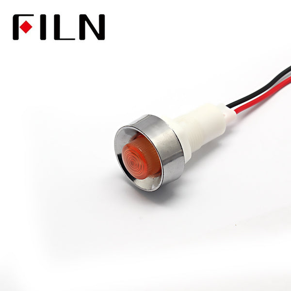 12.5mm 24v led plastic indicator light Orange