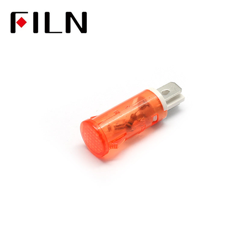 12.5mm 220V Food Machinery Signal Light Indicator Orange
