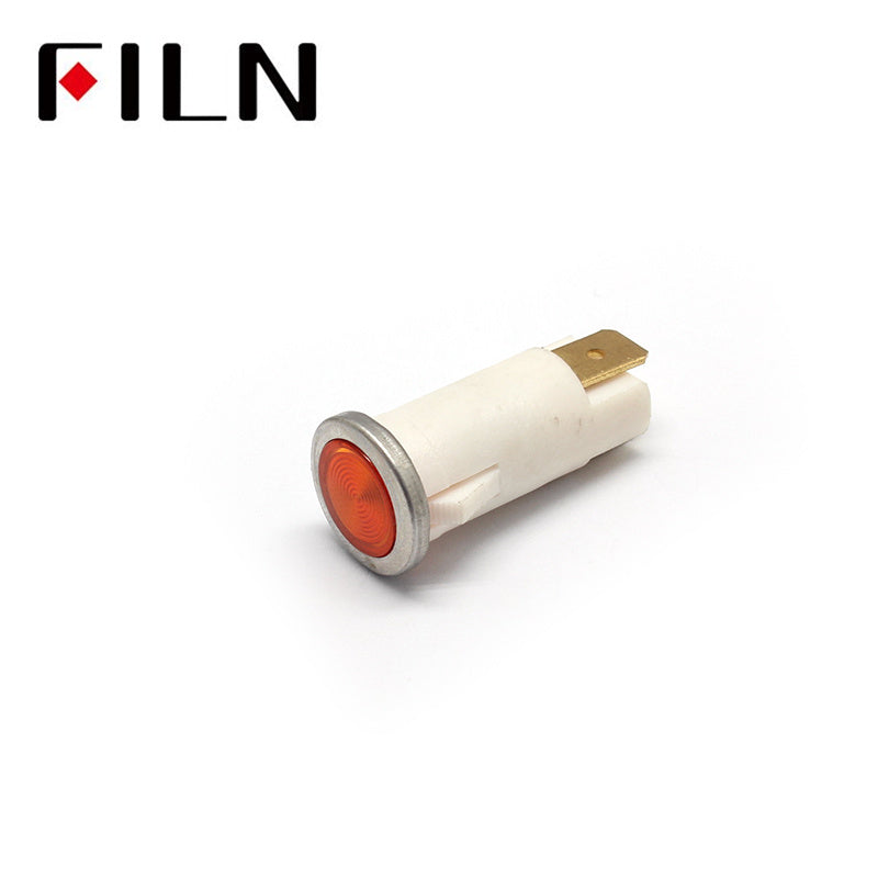 12.5mm Red Medical Equipment 480v Indicator Light Orange