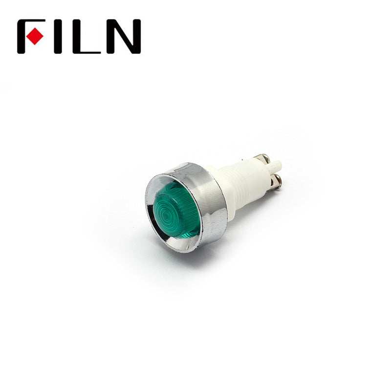 12.5mm Screw Feet 24VDC LED Indicator Light Green