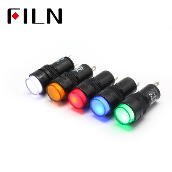 12mm 110v LED Plasitc Lumière indicatrice d'énergie solaire Couleur