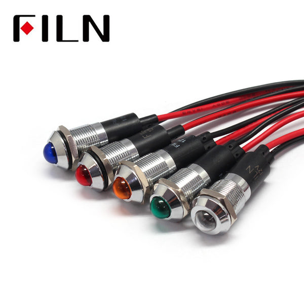 Filn 12MM Métal LED 5V Voyant lumineux de haute qualité