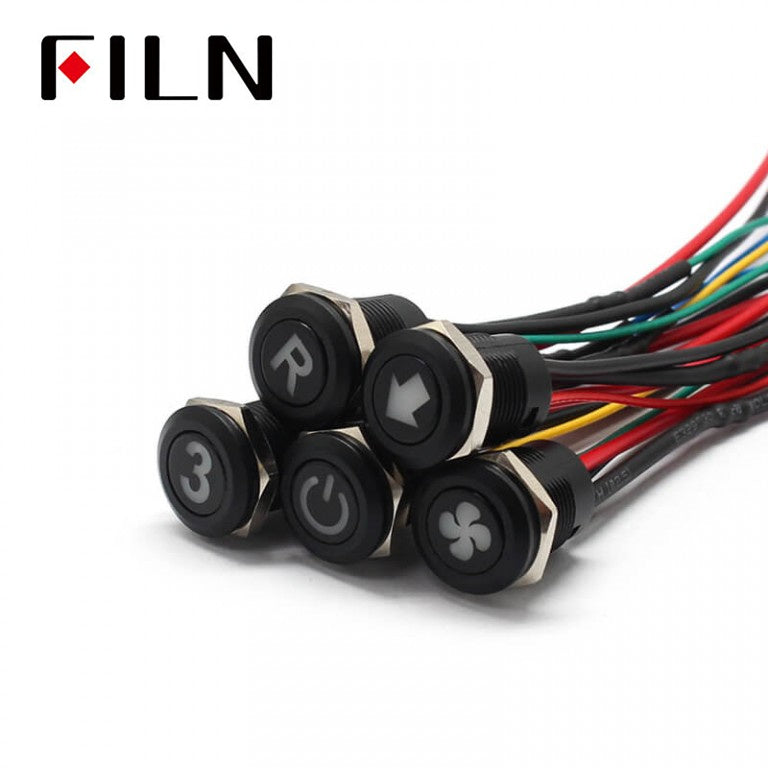 New 12MM Red Custom 12V Push Button Switches Price