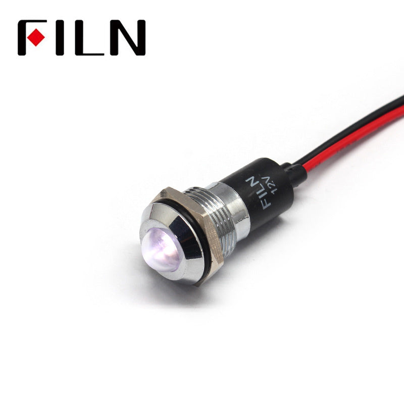 16MM IP67 Generator Metal Pilot 24VDC LED Indicator Light FILN FILN Shopify